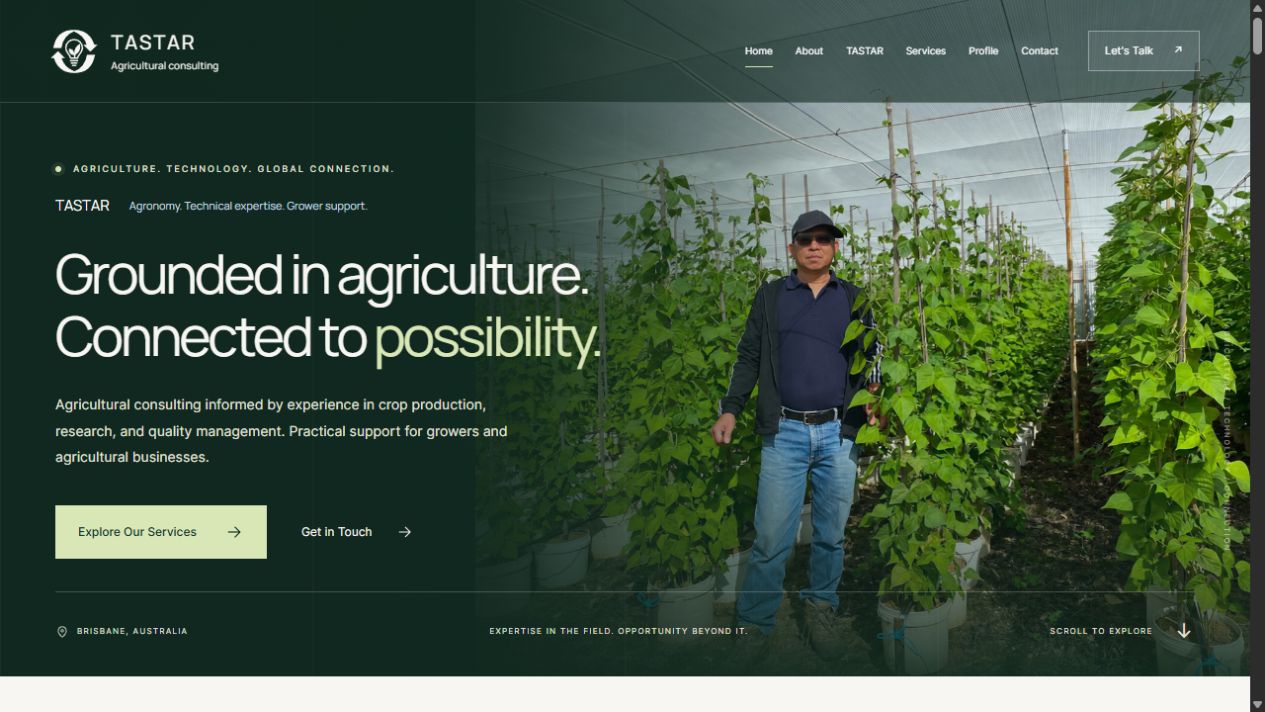 TASTAR website homepage